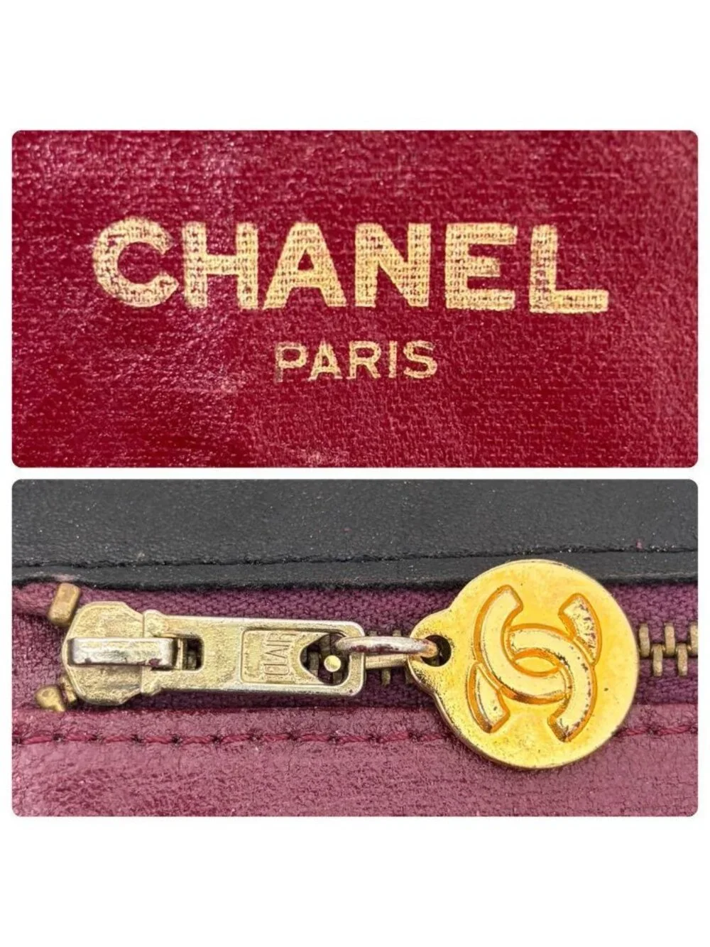 Chanel Mademoiselle Chain Shoulder Bag Black Leather Gold